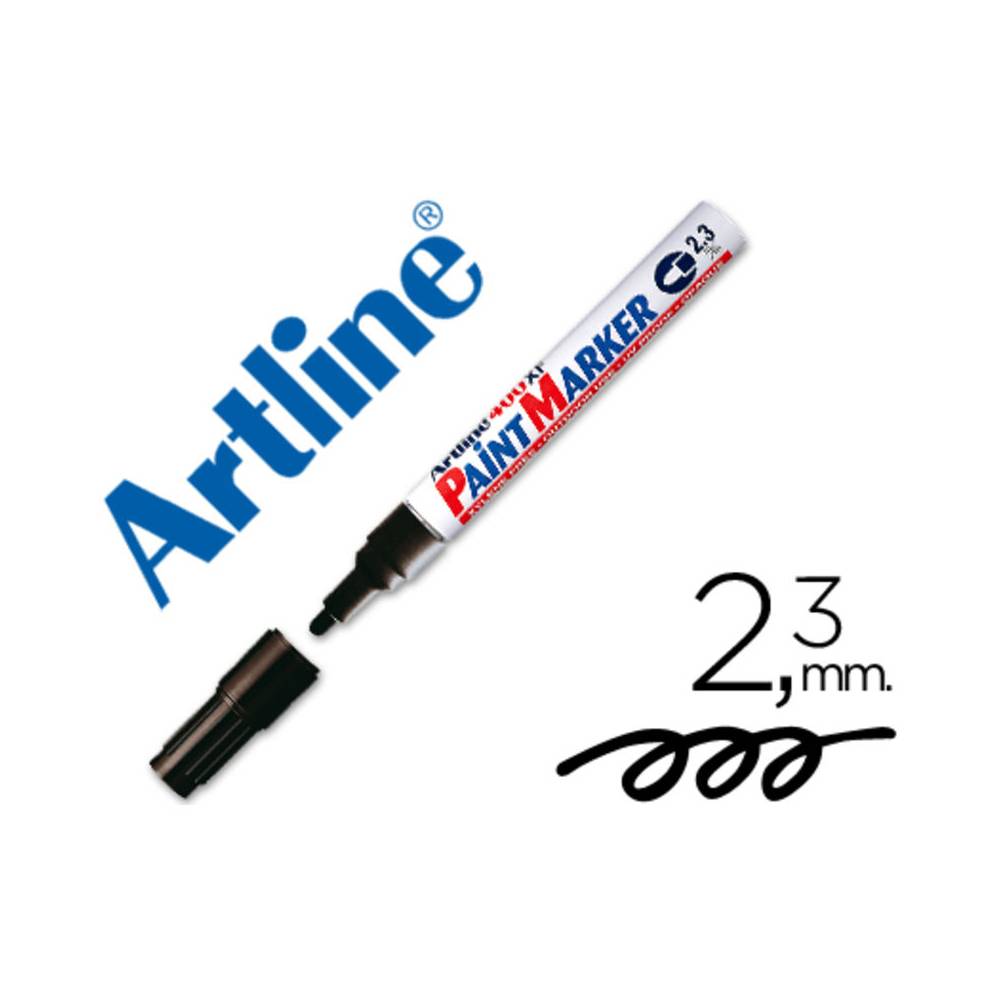 Artline 853 - Rotulador permanente, punta redonda de 0.5 mm, color negro