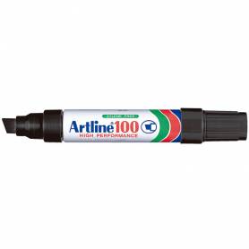 Rotulador artline marcador permanente 100 negro -punta biselada