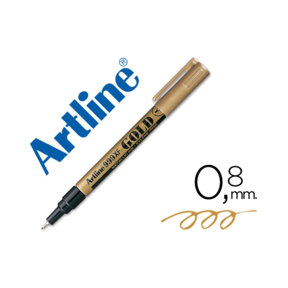 Rotulador artline marcador permanente tinta metalica ek-999 oro punta redonda 0.8 mm