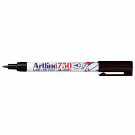 Rotulador artline marcador permanente ek-750 para ropa punta redonda 0,7 mm negro presentado en expositor