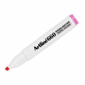 Rotulador artline fluorescente ek-660 rosa pastel punta biselada