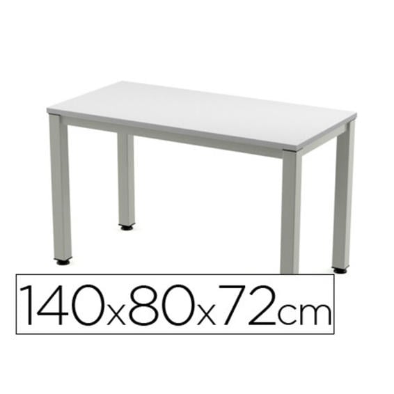 Mesa de oficina rocada executive 2001ad02 aluminio /gris 140x80cm