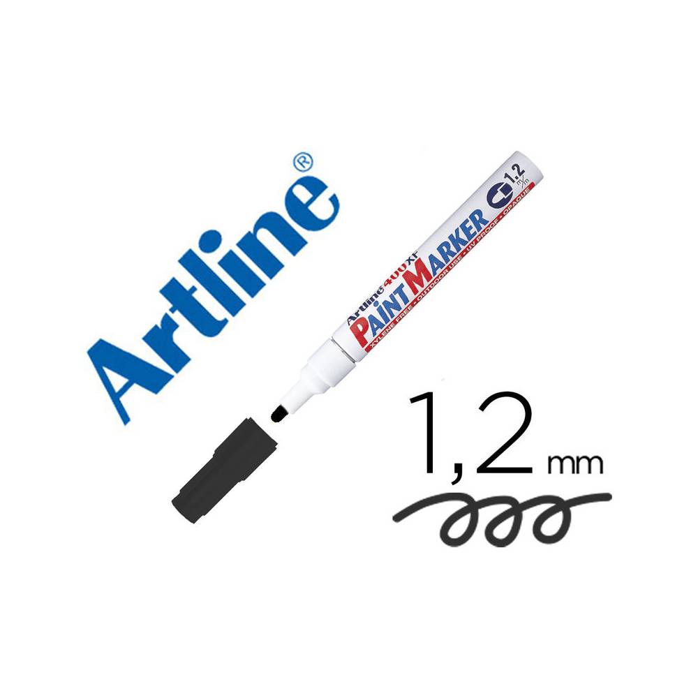 Rotulador artline marcador permanente ek-440 xf negro -punta redonda 1.2 mm -metal caucho y plastico