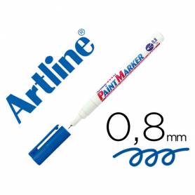 Rotulador artline marcador permanente ek-444 xf azul -punta redonda 0.8 mm -metal caucho y plastico