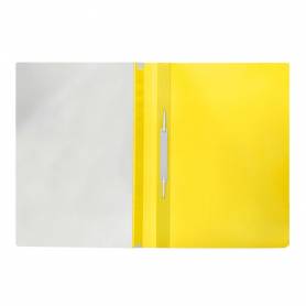 Carpeta dossier fastener plastico q-connect din a4 amarilla