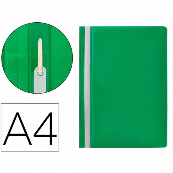 Compra Carpeta dossier fastener plastico q-connect din a4 verde