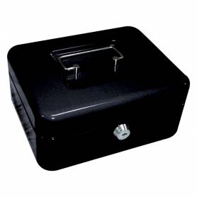 Caja caudales q-connect 8/ 200x160x90 mm negra con portamonedas