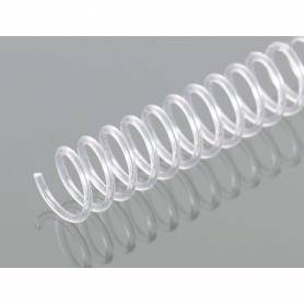 Espiral plastico q-connect transparente 32 5:1 20mm 2mm caja de 100 unidades