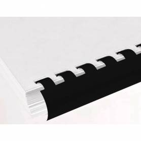 Canutillo q-connect redondo 18 mm plastico negro capacidad 160 hojas caja de 50 unidades