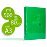 Papel color q-connect din a3 80gr verde intenso paquete de 500 hojas - KF18008