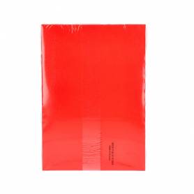 Papel color q-connect din a4 80gr rojo intenso paquete de 500 hojas