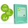 Papel color q-connect din a4 80 gr verde paquete de 500 hojas - KF01093