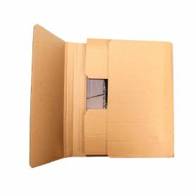 Caja para embalar q-connect libro medidas 400x290x75 mm espesor carton 3 mm