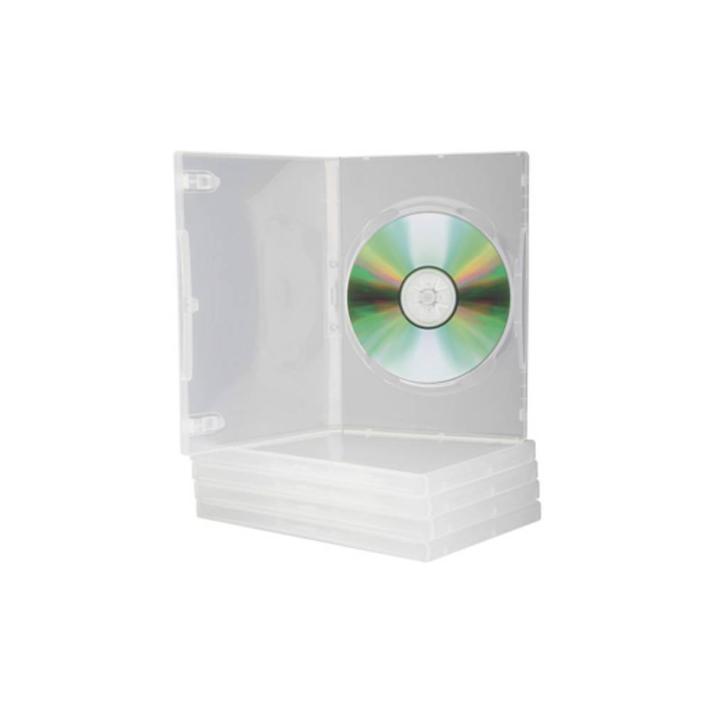 Caja dvd q-connect transparente pack de 5 unidades
