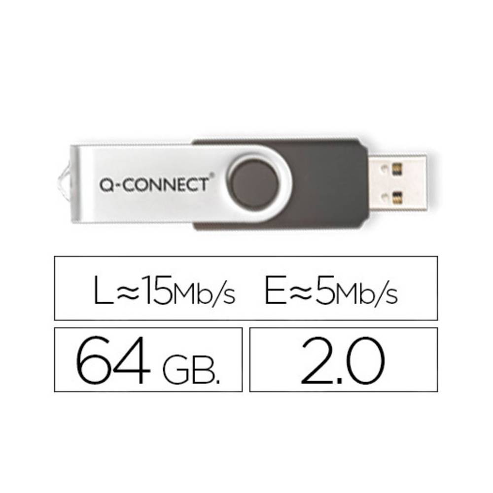 Memoria usb q-connect flash 64 gb 2.0