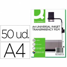 Transparencia q-connect din a4 de alta calidad kf26074 para ink-ket caja de 50