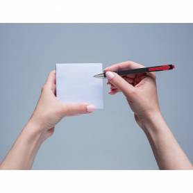 Boligrafo q-connect retractil con grip 0,7 mm color rojo