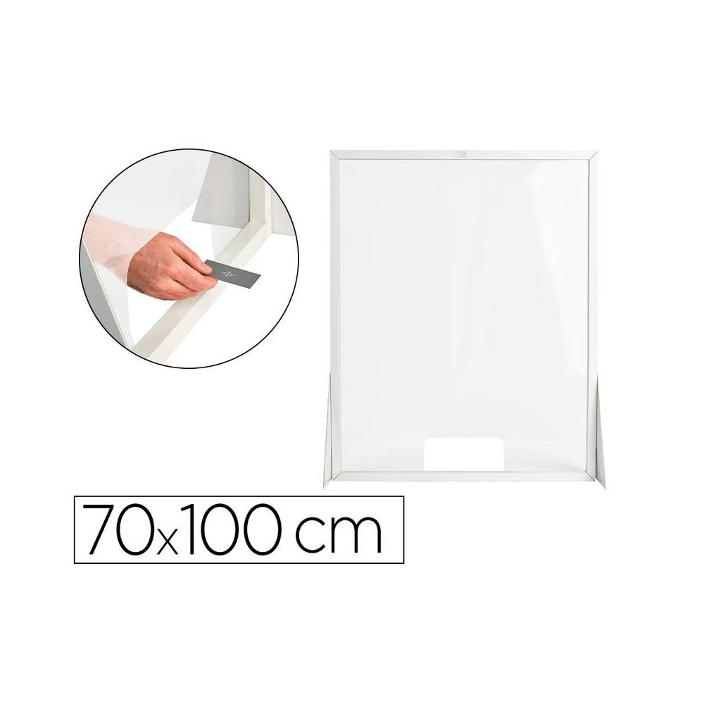Pantalla de proteccion q-connect carton formato vertical 70x100 cm