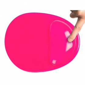 Alfombrilla para raton q-connect reposamuñecas de gel pvc color rosa 210x245x20 mm