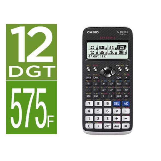 Calculadora casio fx-570spx iberia classwizz cientifica 575 funciones 9 memorias codigo qr con tapa