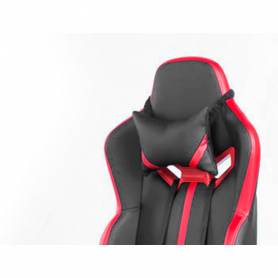 Silla q-connect gaming chair giratoria similpiel regulable en altura color negro rojo 1260+950x570x670 mm