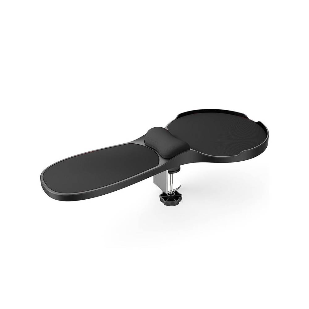 Reposabrazos ergonomico q-connect con alfombrilla de raton y apoyo de muñeca color negro 220x140x480 mm