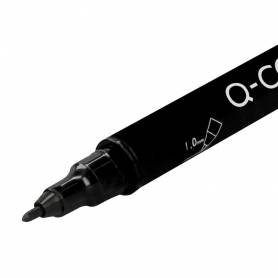 Rotulador q-connect marcador permanente doble punta color negro 4 mm y 1 mm