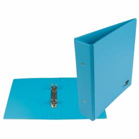 Carpeta de 2 anillas 40 mm redondas liderpapel a5 carton forrado pvc azul