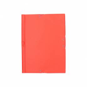 Carpeta liderpapel gomas plastico folio solapas color rojo