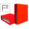 Caja archivador liderpapel de palanca carton folio documenta lomo 75mm color rojo - CZ15
