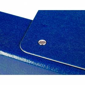 Carpeta proyectos liderpapel folio lomo 70mm carton gofrado azul