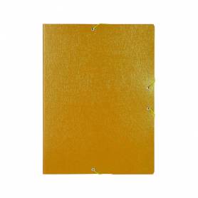 Carpeta proyectos liderpapel folio lomo 50mm carton gofrado amarilla