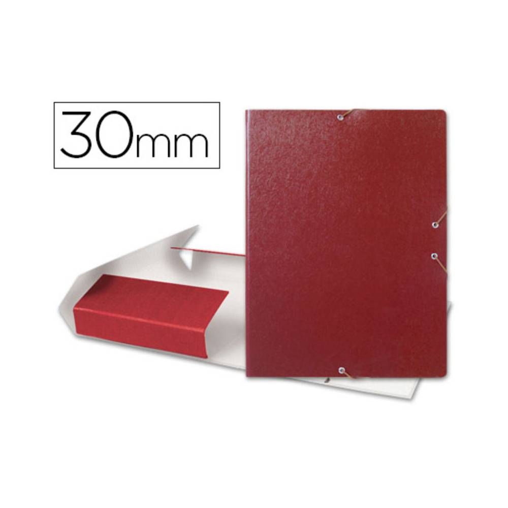 Carpeta proyectos liderpapel folio lomo 30mm carton gofrado roja