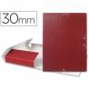 Carpeta proyectos liderpapel folio lomo 30mm carton gofrado roja - PJ35