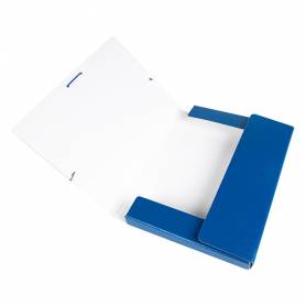 Carpeta proyectos liderpapel folio lomo 30mm carton gofrado azul