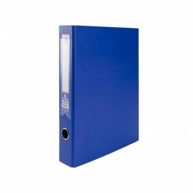 Carpeta de 2 anillas 40mm mixtas liderpapel folio carton forrado paper coat compresor plastico azul