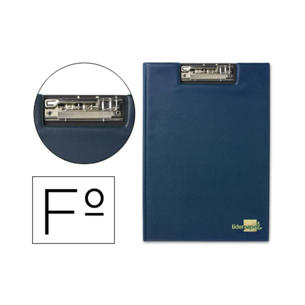 Carpeta liderpapel miniclip superior folio plastico azul