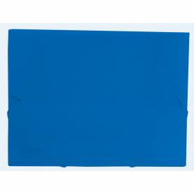 Carpeta liderpapel portadocumentos gomas 36932 polipropileno din a4 azul translucido -lomo 25 mm