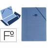 Carpeta liderpapel gomas folio 3 solapas carton compacto azul - CG15