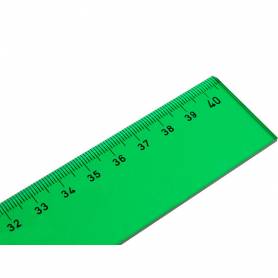 Regla liderpapel 40 cm acrilico verde