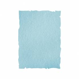 Papel color liderpapel pergamino con bordes a4 240g/m2 azul pack de 10 hojas