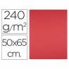 Cartulina liderpapel 50x65 cm 240g/m2 rojo paquete de 25 unidades - CX97