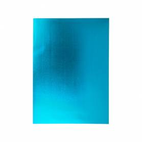 Goma eva liderpapel 50x70 cm espesor 2 mm metalizada azul claro