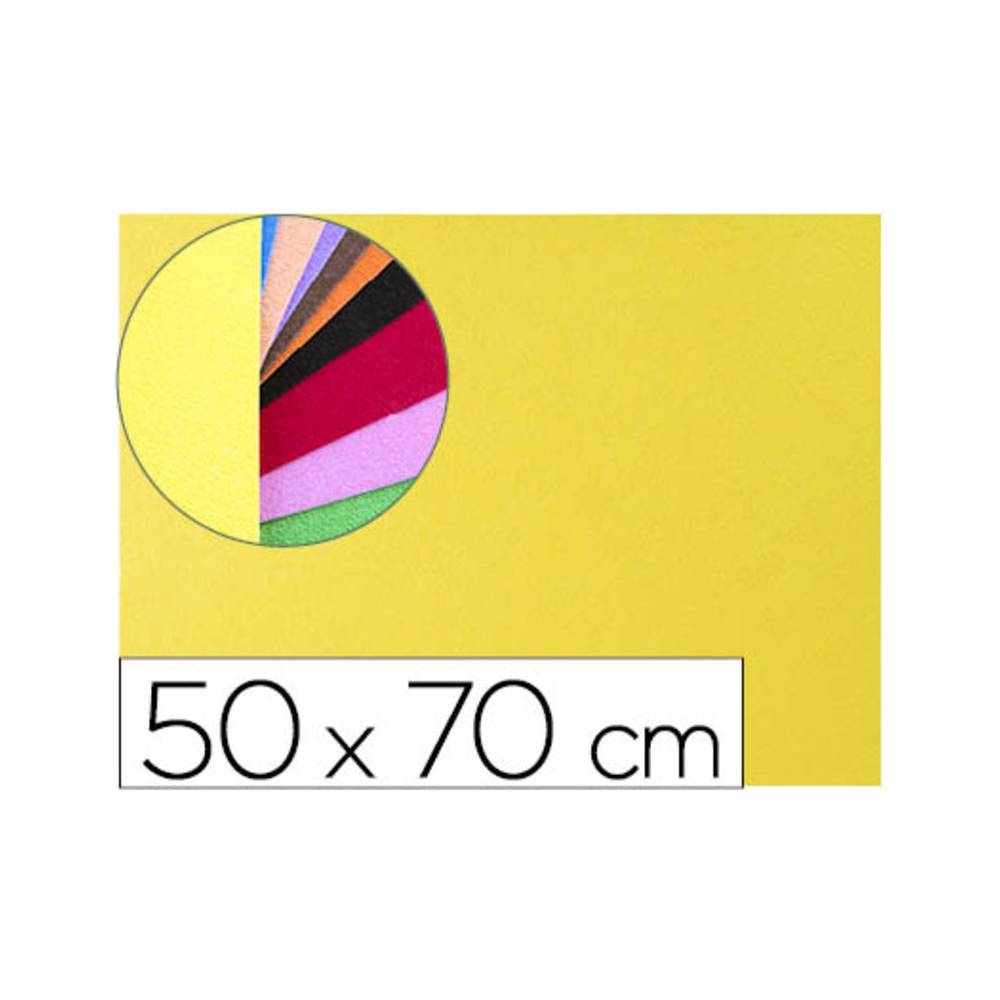 Goma eva liderpapel 50x70cm 60g/m2 espesor 2mm textura toalla amarillo
