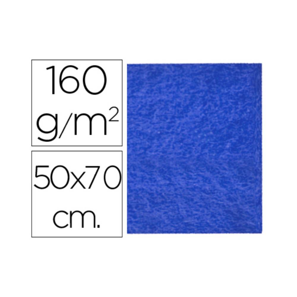 Fieltro liderpapel 50x70cm azul oscuro 160g/m2