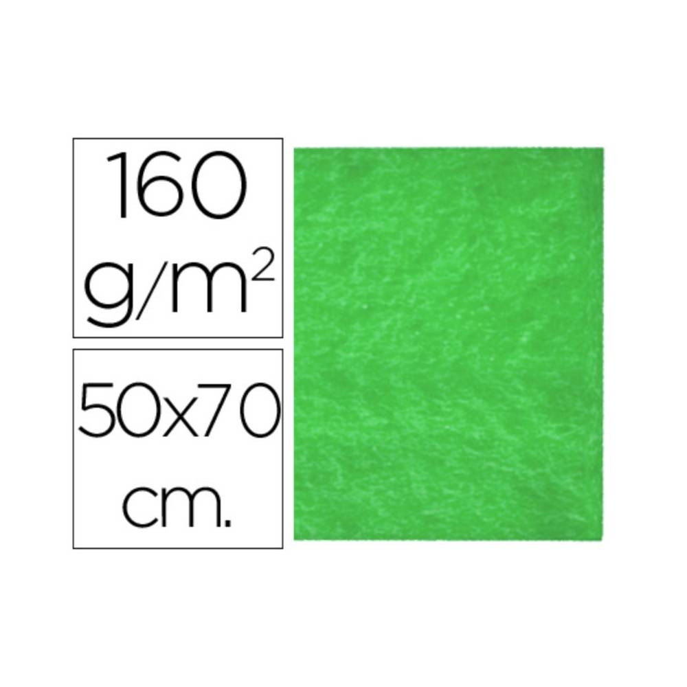 Fieltro liderpapel 50x70cm verde 160g/m2