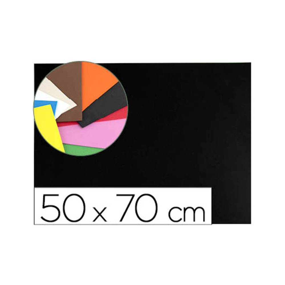 Goma eva liderpapel 50x70cm 60g/m2 espesor 1.5mm negro