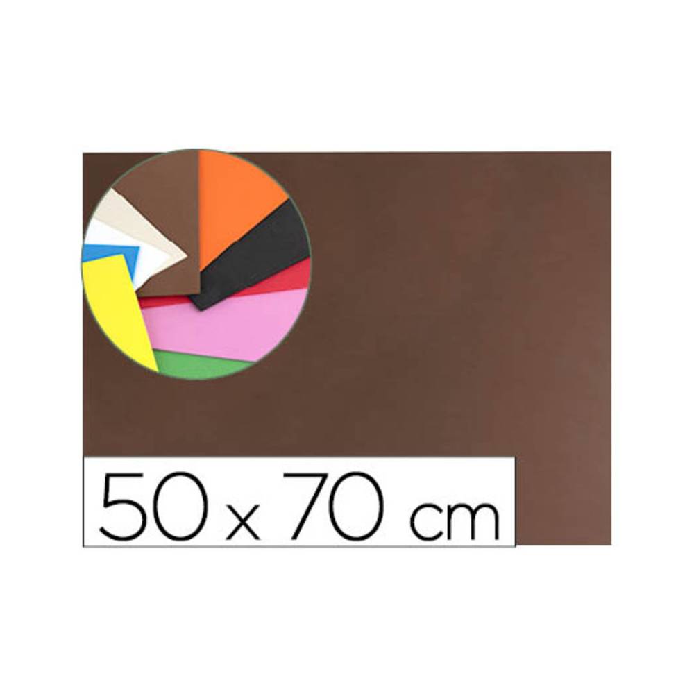 Goma eva liderpapel 50x70cm 60g/m2 espesor 1.5mm marron