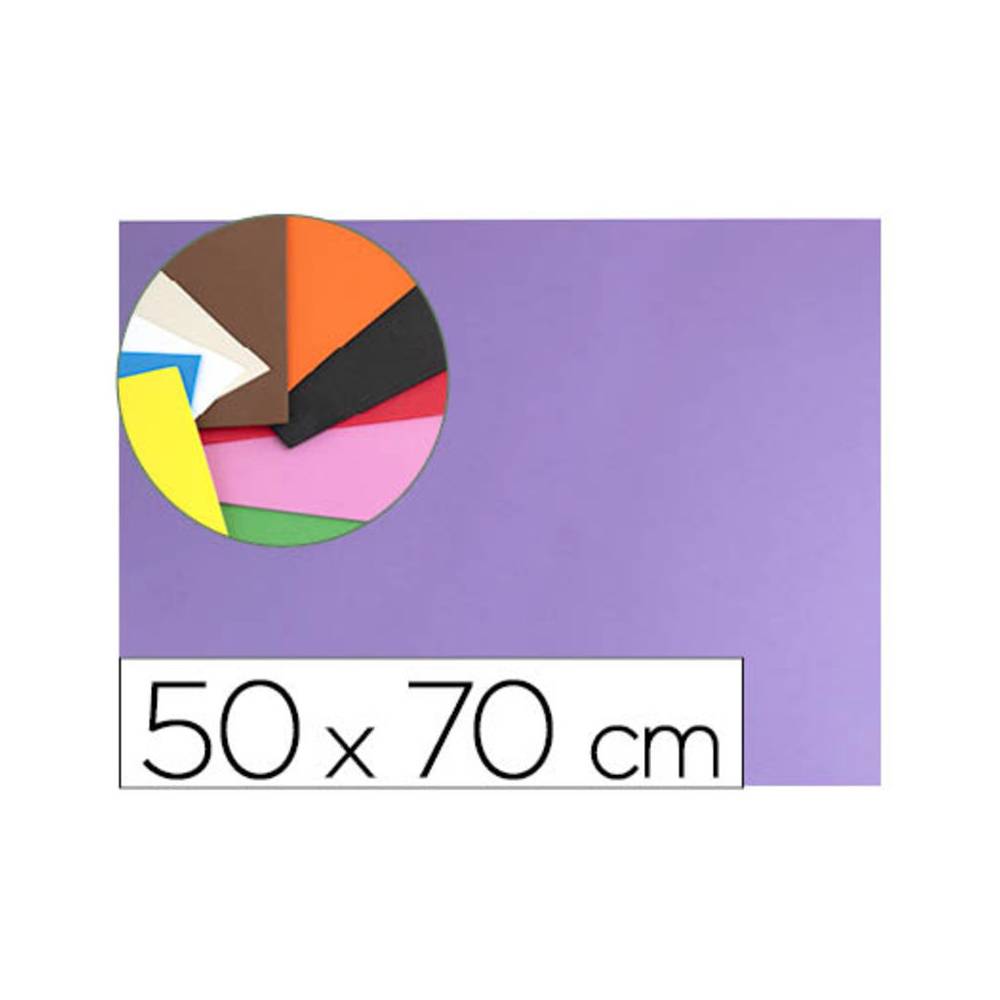 Goma eva liderpapel 50x70cm 60g/m2 espesor 1.5mm lila