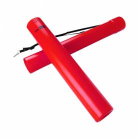 Portaplanos plastico liderpapel diametro 6 cm extensible hasta 80 rojo